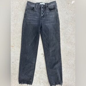 Flying Monkey- Black Denim, HR Straight Leg